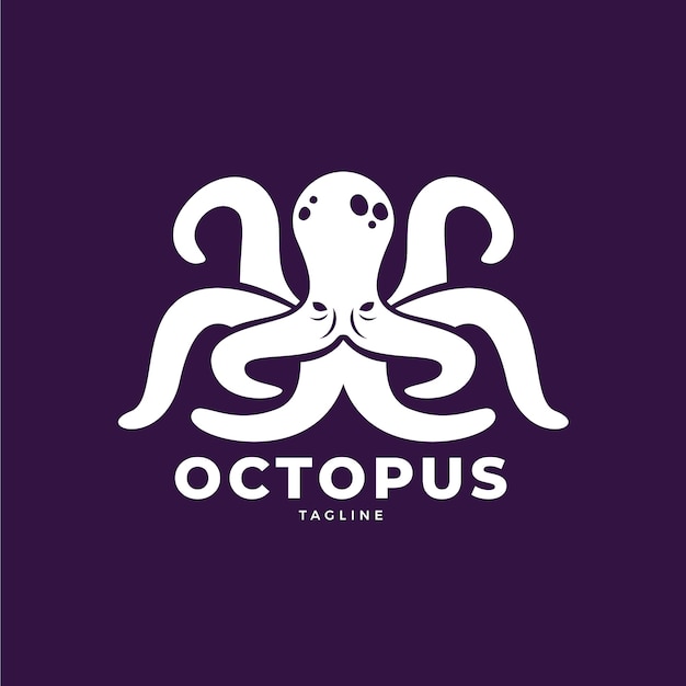 Vector gratuito diseño dibujado a mano del logo de pulpo