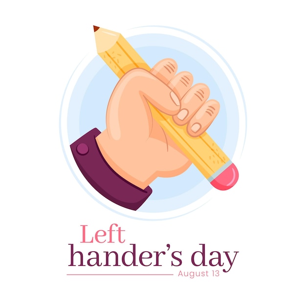 Diseño dibujado a mano zurdos día