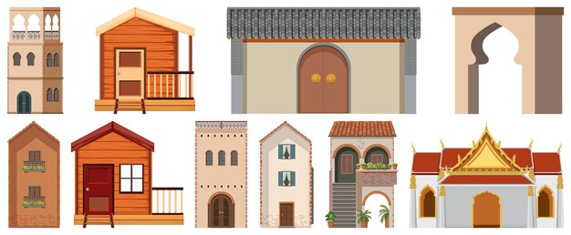 Diseño diferente de edificios en todo el mundo.