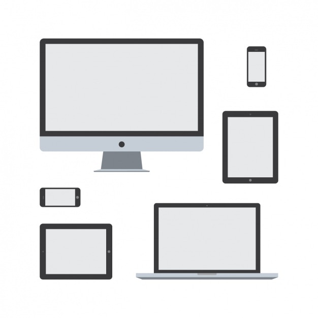 Vector gratuito diseño de dispositivos tecnológicos