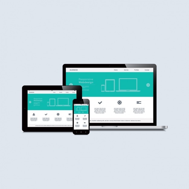 Vector gratuito diseño de dispositivos tecnológicos