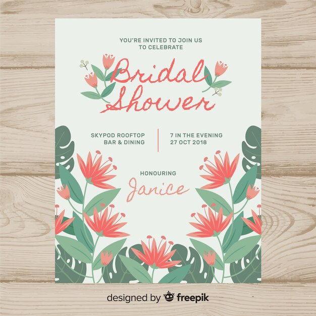 El diseño de la ducha de la novia es hermoso.