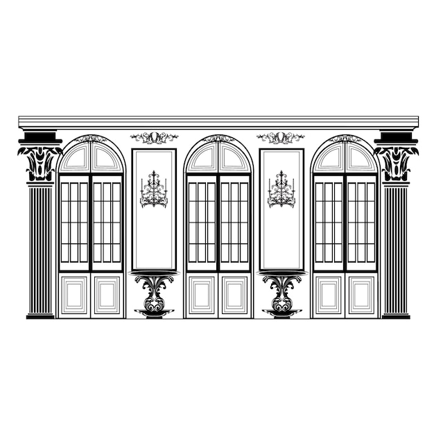 Diseño de edificio retro