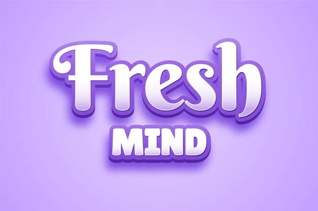 Diseño de efecto de texto de mente fresca