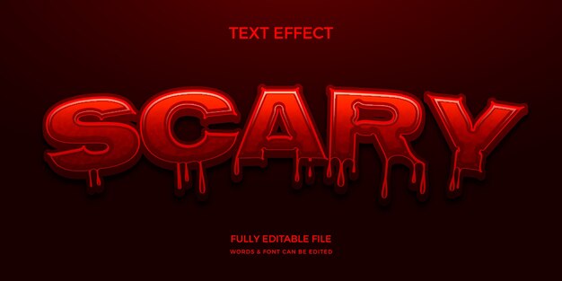 Diseño de efectos de texto sangrientos