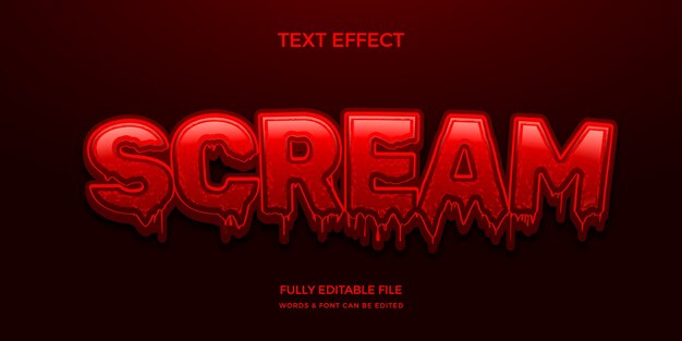 Diseño de efectos de texto sangrientos