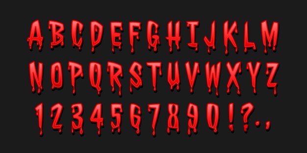 Diseño de efectos de texto sangrientos