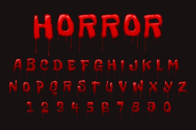 Diseño de efectos de texto sangrientos