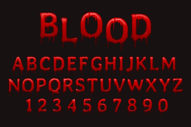 Diseño de efectos de texto sangrientos