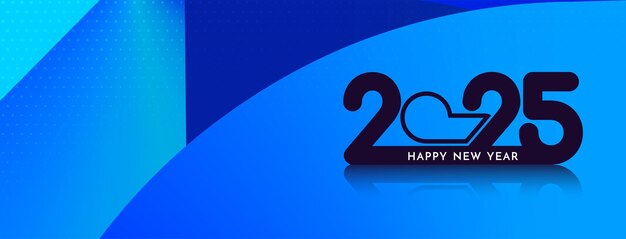 Diseño elegante de banner de felicitaciones para el año nuevo 2025
