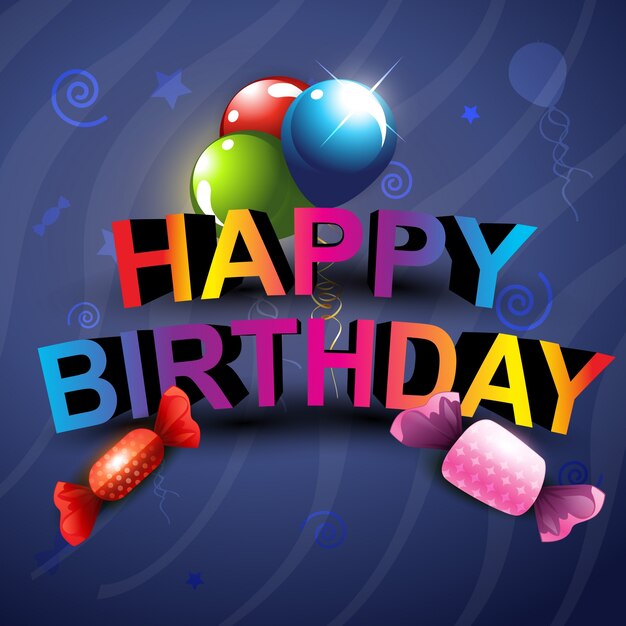 Diseño elegante de fondo de cumpleaños