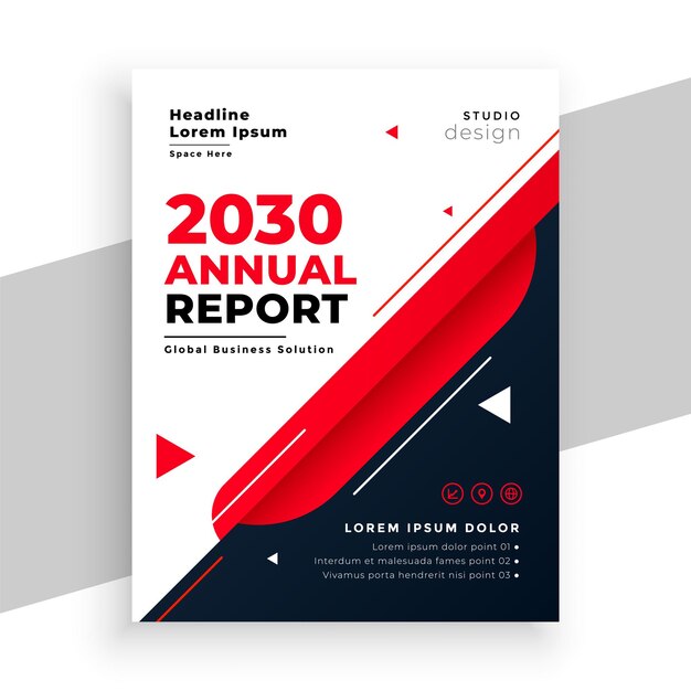 diseño elegante del informe anual de negocios un catálogo de la empresa