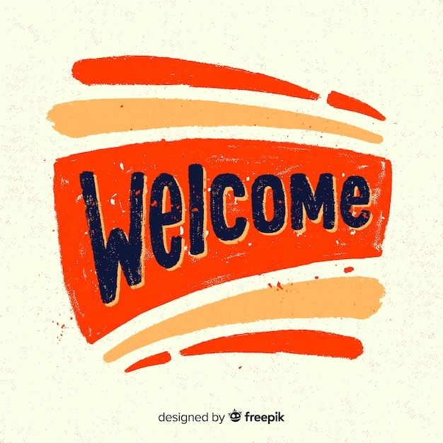 Diseño elegante de lettering de welcome