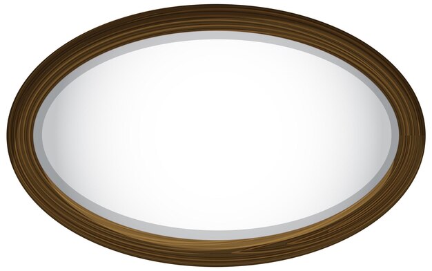 Diseño elegante de marco de madera ovalado