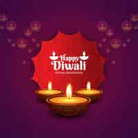 Vector gratuito diseño elegante morado de diwali