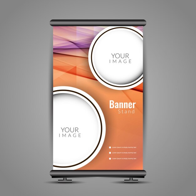 Diseño elegante de roll up banner