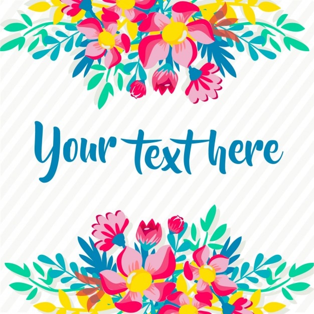Diseño elegante de tarjeta floral