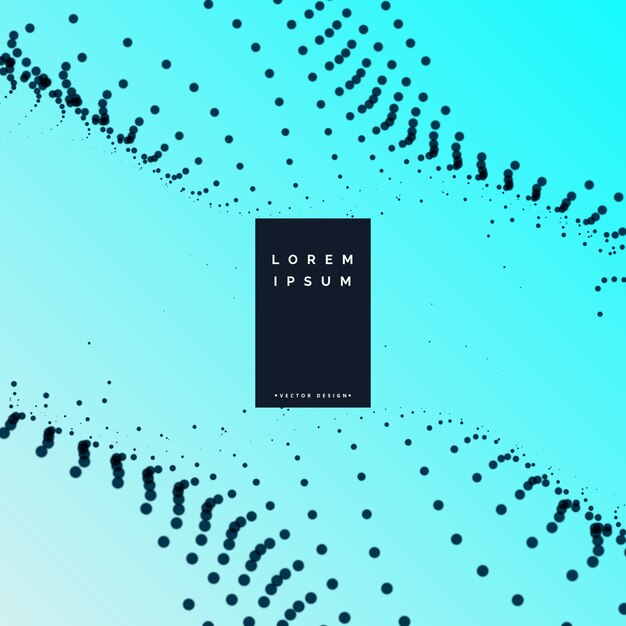 diseño elegante del vector del fondo ondulado de las partículas