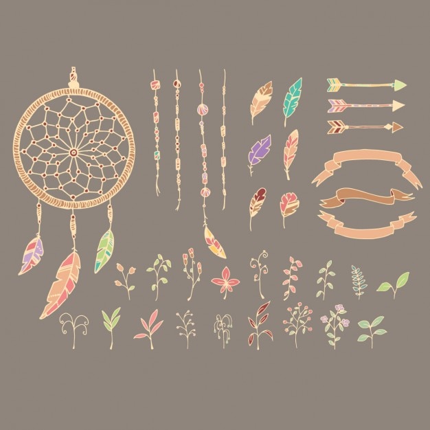 Diseño de elementos decorativos a color