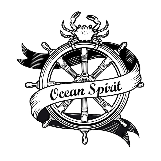 Vector gratuito diseño de emblema de crucero