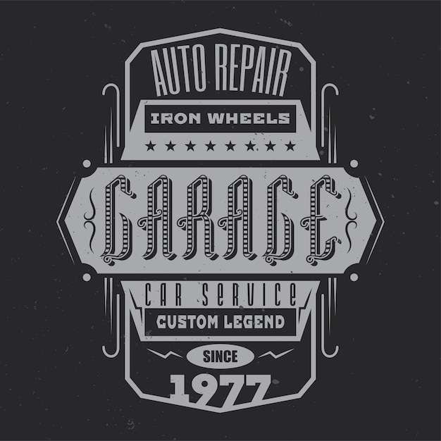 Diseño de emblema vintage con composición caligráfica.