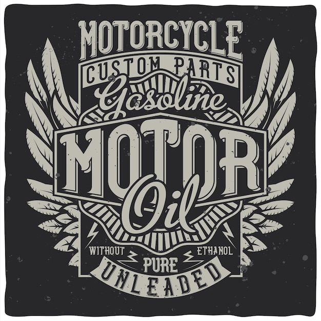 Diseño de emblema vintage con composición caligráfica.