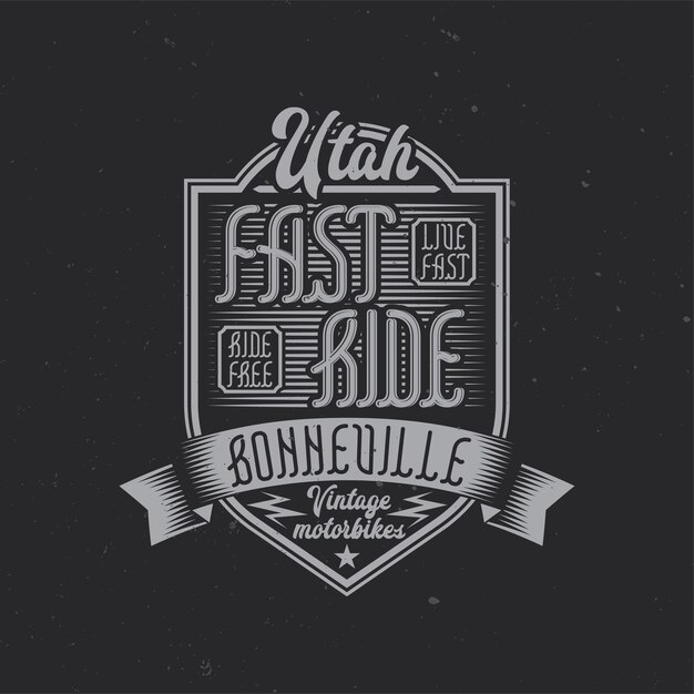 Diseño de emblema vintage con composición de letras