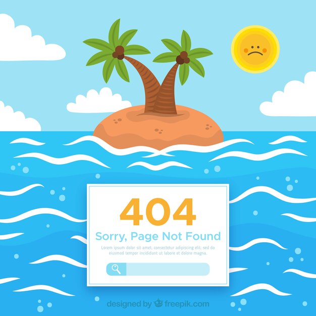 Diseño de error 404 con isla