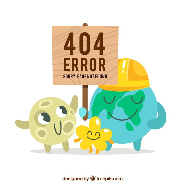Diseño de error 404 con monstruos lindos
