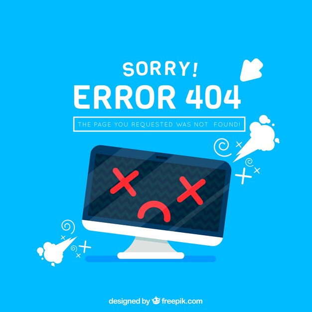 Diseño de error 404 con pantalla