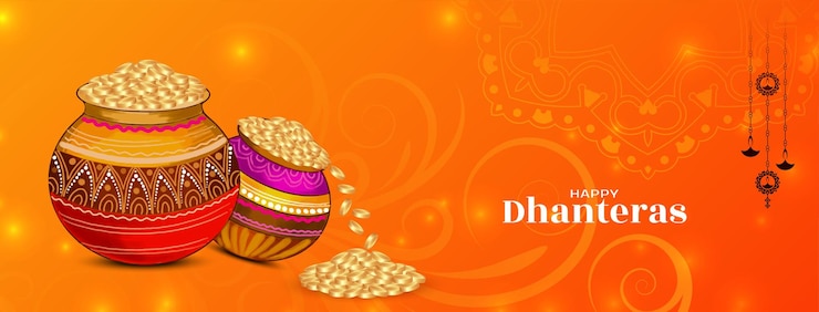 Vector gratuito diseño del estandarte del festival cultural indio de happy dhanteras