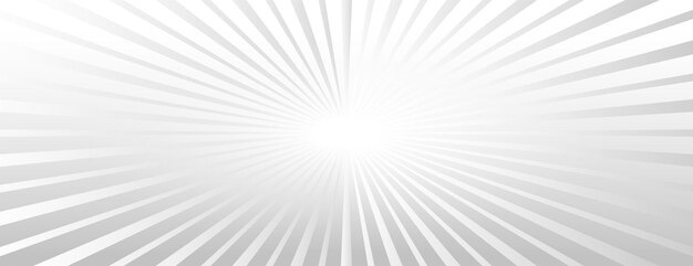 diseño de estandarte gris de estallido radial de estilo cómico