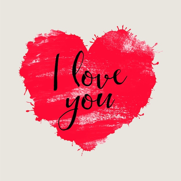 Diseño de estilo grunge para la tarjeta del día de San Valentín