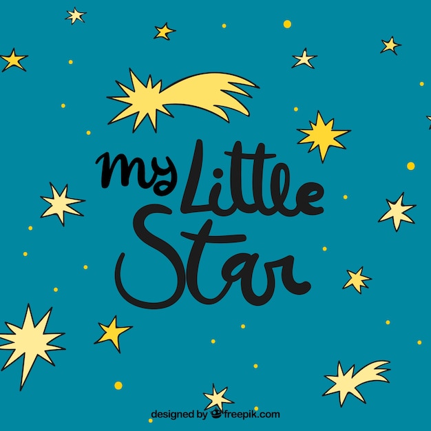 Vector gratuito diseño de estrellas con lettering