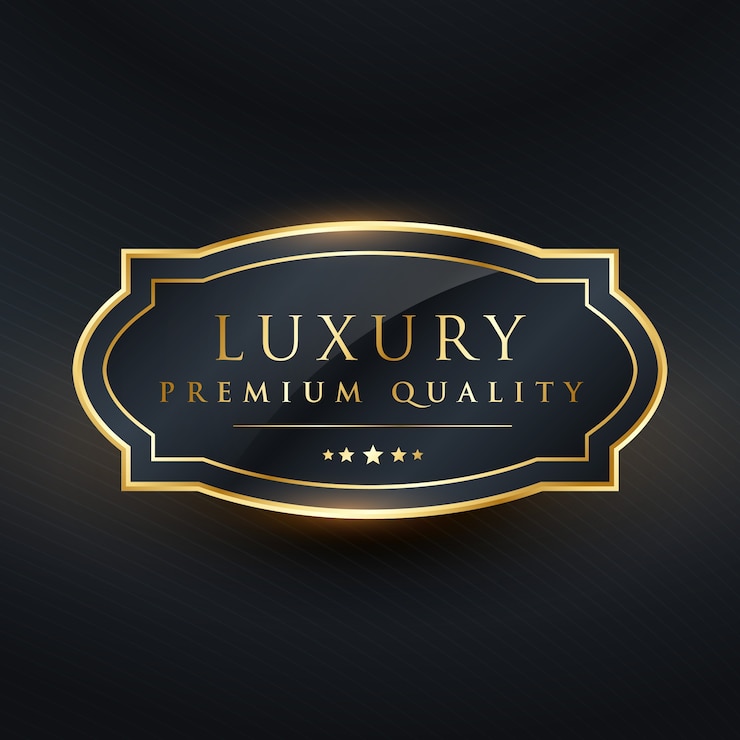 Vector gratuito diseño de etiqueta de calidad premium de lujo