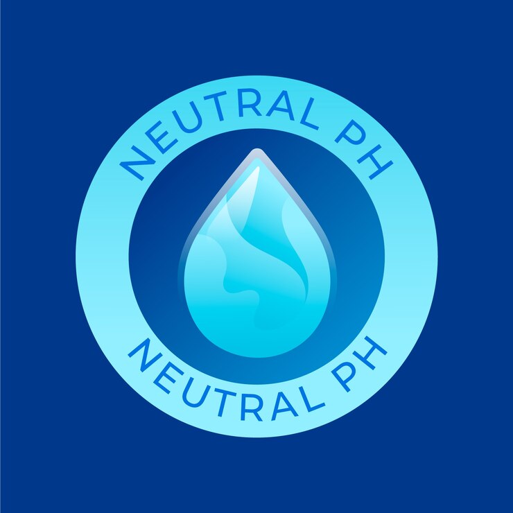 Vector gratuito diseño de etiqueta de ph neutro degradado