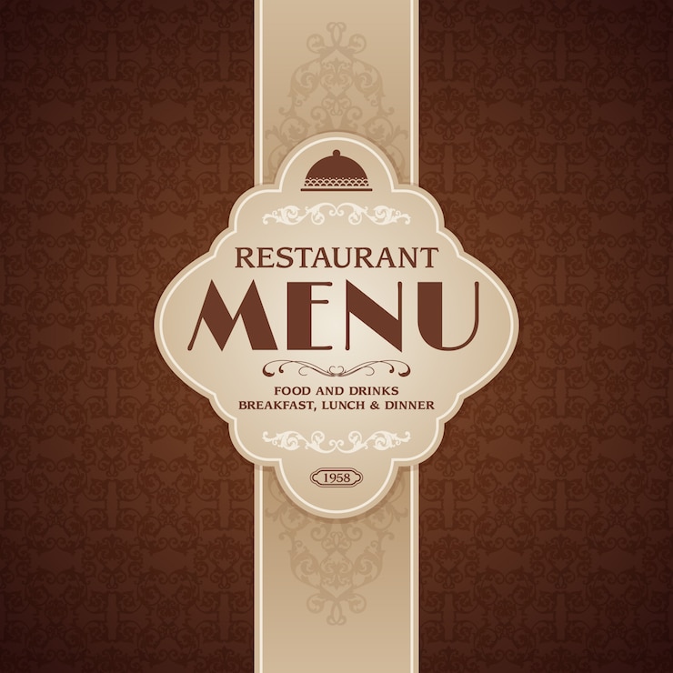 Vector gratuito diseño de etiqueta de restaurante