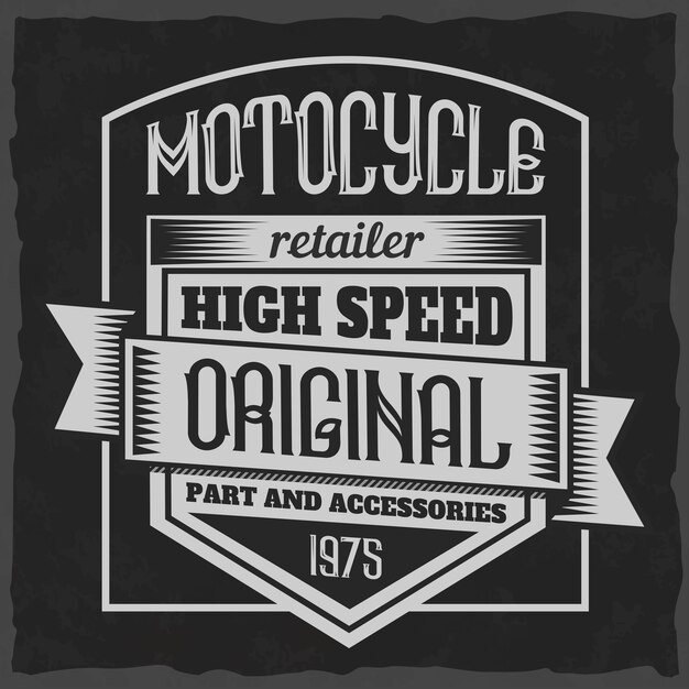 Diseño de etiqueta vintage con composición de letras en la oscuridad.