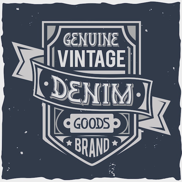 Vector gratuito diseño de etiqueta vintage con composición de letras en la oscuridad