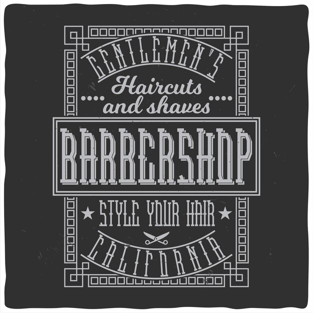 Diseño de etiqueta vintage con composición de letras en la oscuridad