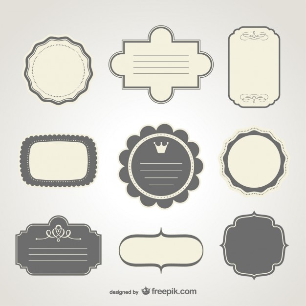 Vector gratuito diseño de etiquetas en formato vectorial