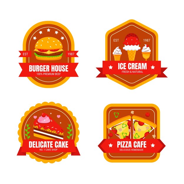 Diseño de etiquetas de recogida de alimentos.