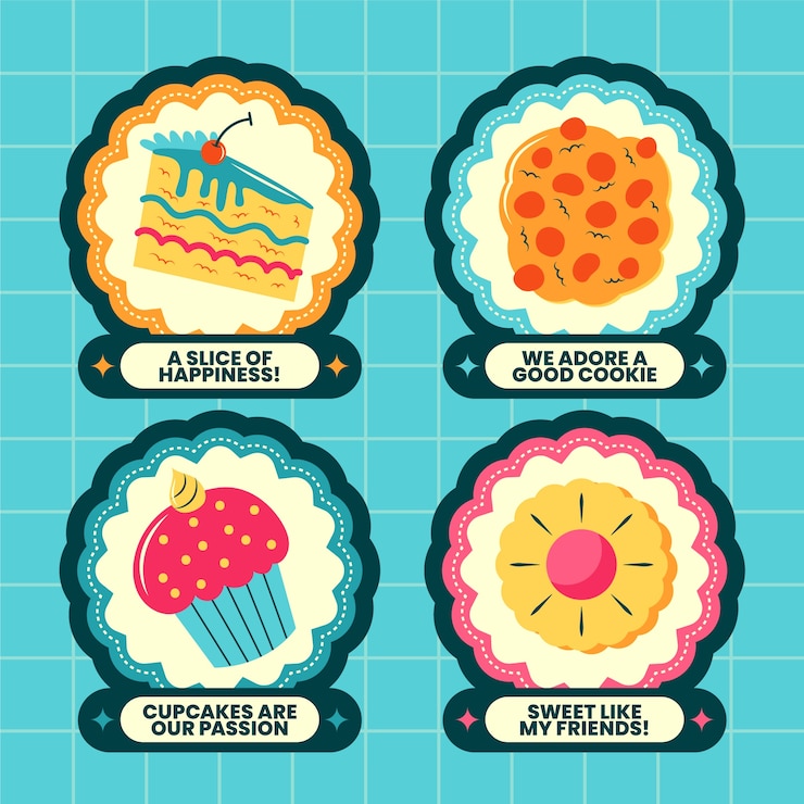 Vector gratuito diseño de etiquetas de recogida de alimentos.