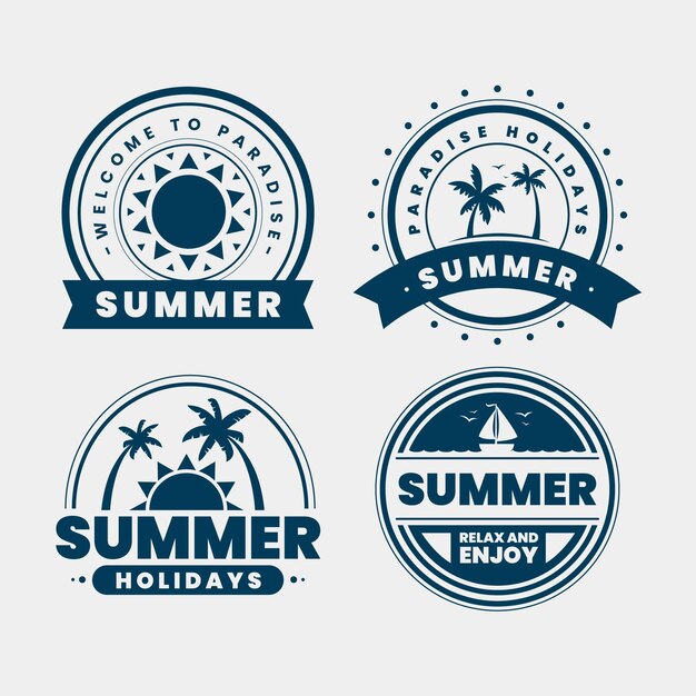 Diseño de etiquetas de verano vintage