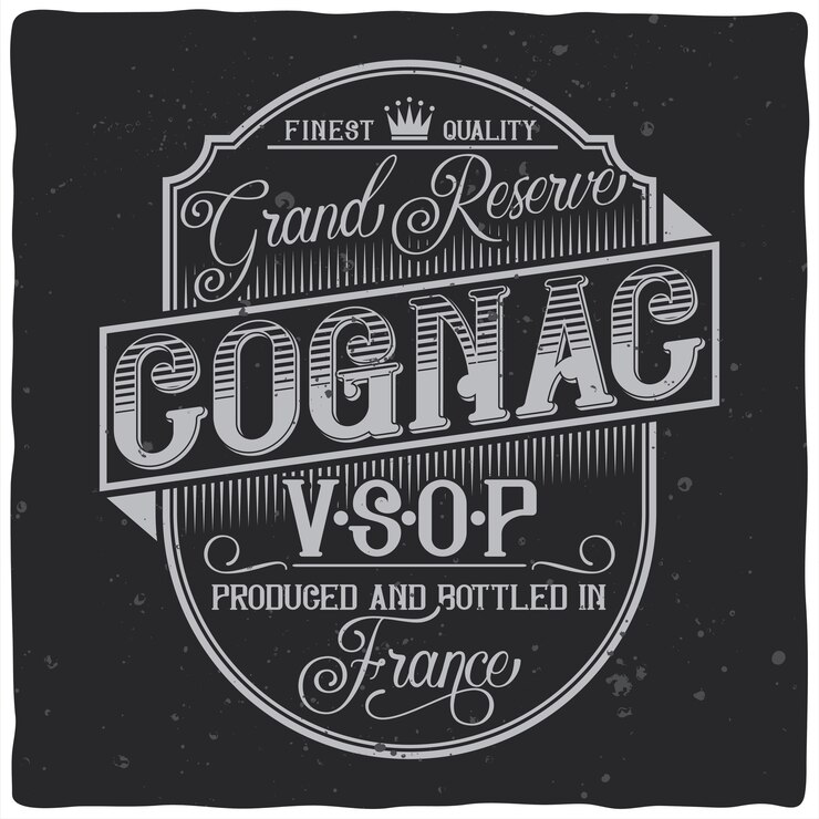 Vector gratuito diseño de etiquetas vintage con composición de letras en la oscuridad.