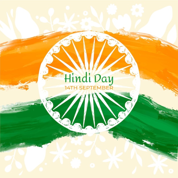Diseño del evento del día hindi