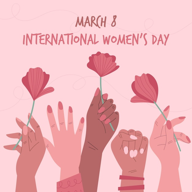 Diseño de eventos del día internacional de la mujer.