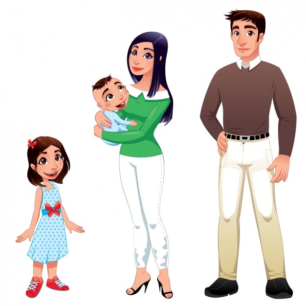 Vector gratuito diseño de familia feliz