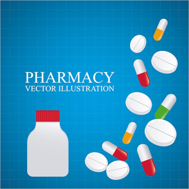 Vector gratuito diseño de farmacia