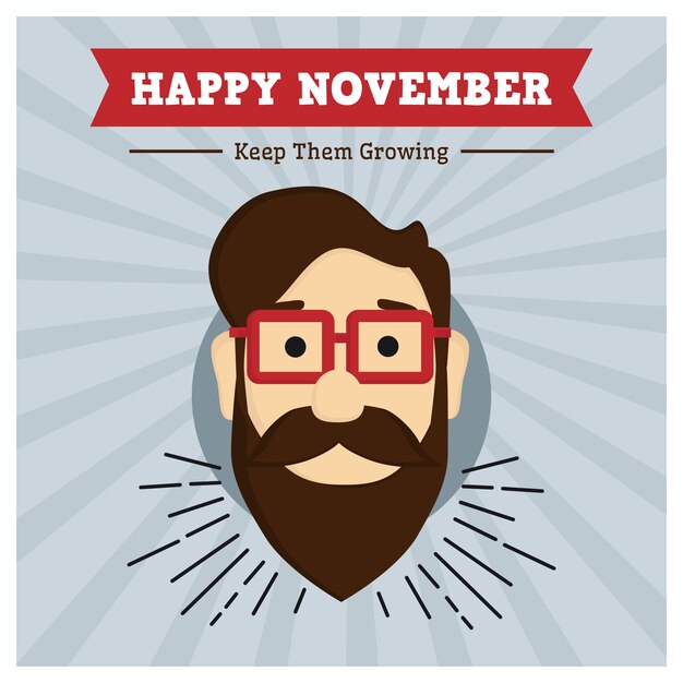 Diseño de feliz movember